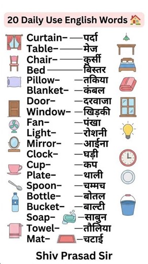 daily use English words #english #englishvocabmastery