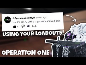 I Used YOUR Loadouts in Operation One... (Roblox Siege)