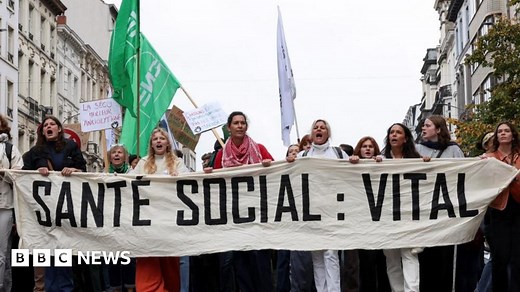 National strike by Belgium's big unions hits public transport, airports and ships