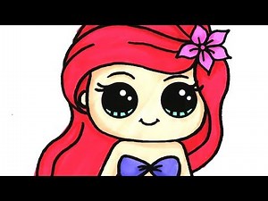 Disney Ariel Mermaid Coloring Page for Kids | Learn Colors