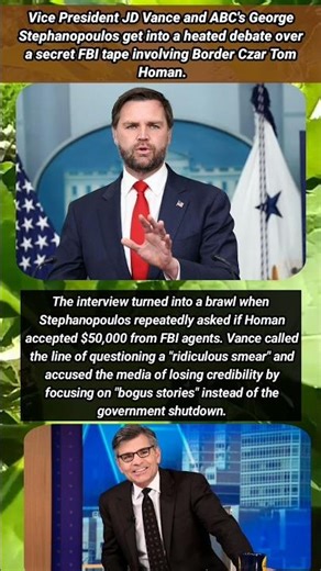 JD Vance Clashes with George Stephanopoulos Over FBI Homan Tape