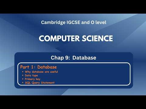IGCSE Computer Science - Database - C9