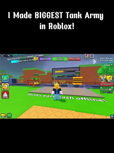 I made biggest tank army in Roblox! #gaming #robloxsimulator #robloxfyp #robloxgame #roblox