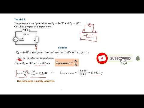 How to calculate Generator Internal per-unit reactance - Tutorial 3
