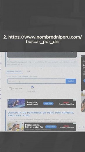 Buscar dni por nombres y apellidos