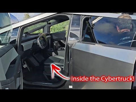 First Look Inside the Tesla Cybertruck! Walk around & interior!