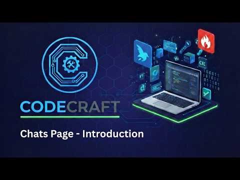 Chats Page in Flutter 🔥 Firebase Chat App Tutorial (Introduction) | CodeCraft (part 51)