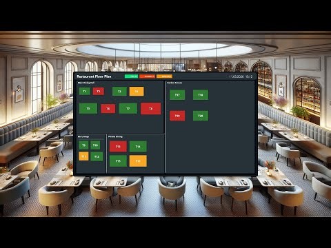 Restaurant Table Occupancy Dashboard - Managing 20 Tables at a Glance