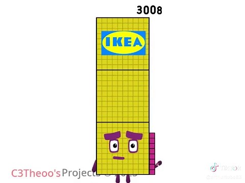 Yearblocks Band: Numbers 3000 to 3010 Reimagined