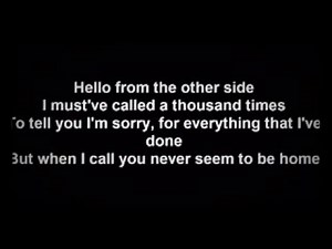 Adele - Hello(LYRICS)\n Video