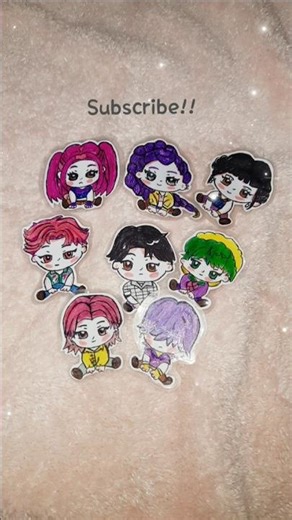 Kpop demon hunters stickers 🎀 #diy #kpopdemonhunters #huntrix #kpop #shorts #shortsvideo