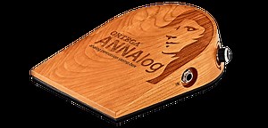 ORTEGA ANNALOG PERCUSSION STOMP BOX - SOLID CHERRY WOOD - GUITAR INPUT/OUTPUT/VOLUME CONTROL - Rockshop