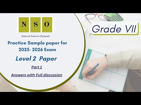 National Science Olympiad (NSO) Level 2- SOF previous year paper for Class 7 - Part 1/4