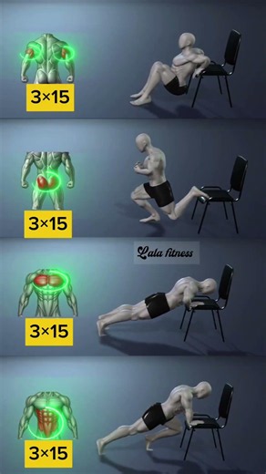 FULL CHAIR Workout At Home #chairworkout #homeworkout