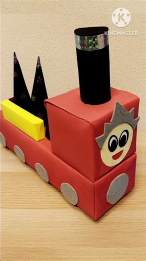 🚂Train Model Using Shapes #shorts #viral #trending #youtubeshorts #Short #ytshorts #youtube #art #yt
