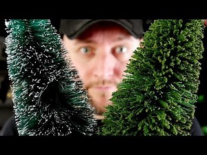 How to Make Cheap Christmas Village Pine Trees Look Better