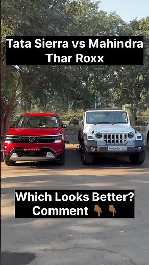 New Tata Sierra vs Mahindra Thar Roxx which looks better? #Tata #Sierra #Mahindra #Thar