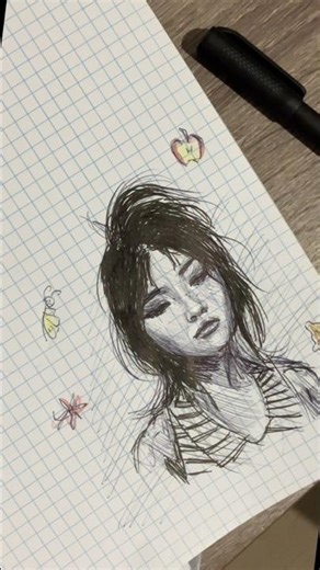 featuring my math book 🙏#art #sketch #pendrawing #pensketch #beabadoobee #youngartist #shorts #fyp