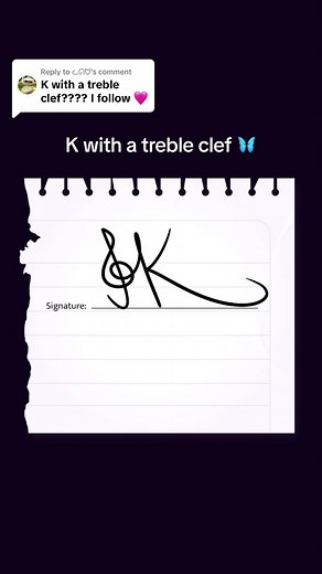 Fantasy Signature with Treble Clef | Custom Signature Creation