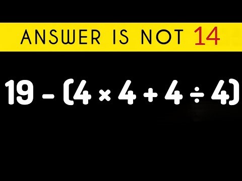 Test Your Brain Everyday: 19 − (4×4 + 4÷4)