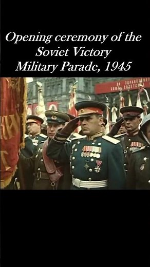 Soviet victory parade celebrating the end of World War II, Moscow, 1945
