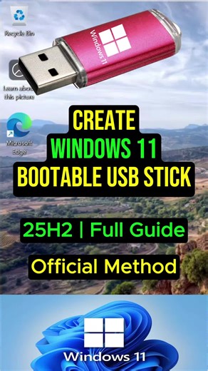 How to Create Windows 11 Bootable USB Disk - The Official Way #windows11 #bootableusb #techtok #learnontiktok #windowstips