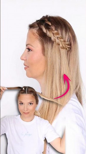 How to fake a braid #hairstyles #hairstyle #braid