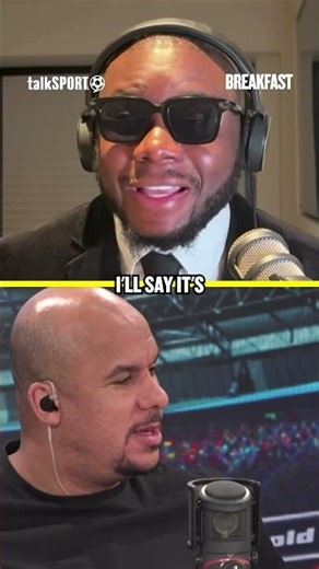 Gabby Agbonlahor winds up Arsenal fan Joel Beya over their attacking players 🤣 #arsenal