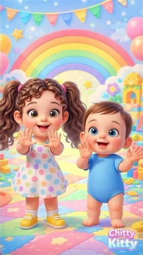 Hop Hop Kids Action Song Fun Rhymes | Chitty & Kitty #Shorts #Kids