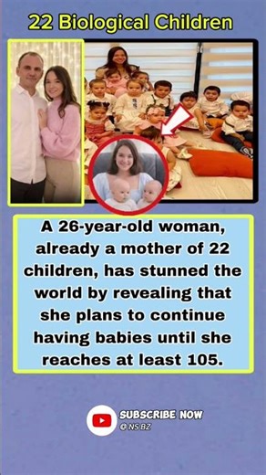 twenty six year old Mom of twenty two Kids 😱 World Shocked!