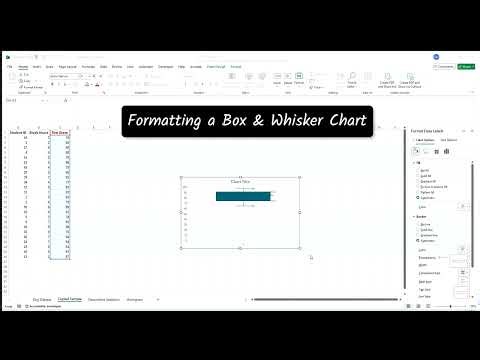 Formatting a Box and Whisker Chart in Excel