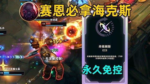 赛恩必胜海克斯：可永久免疫控制！俯冲炸弹可手动引爆！