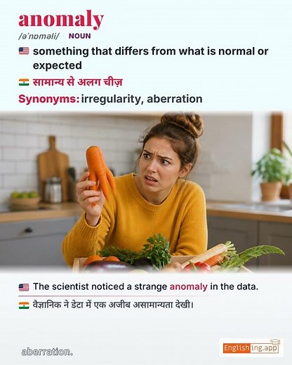 Anomaly: English vocabulary meaning and example