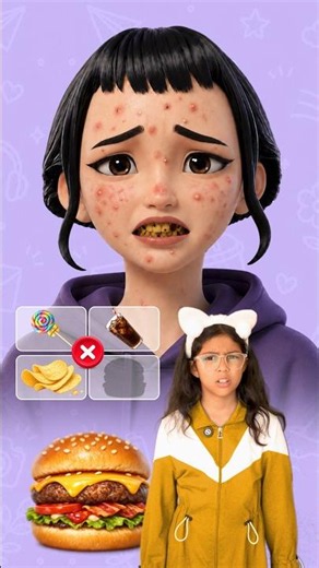 Healthy vs Unhealthy Foods for Kids 🥦 | Food Vocabulary in English | Adi Connection AC #shorts