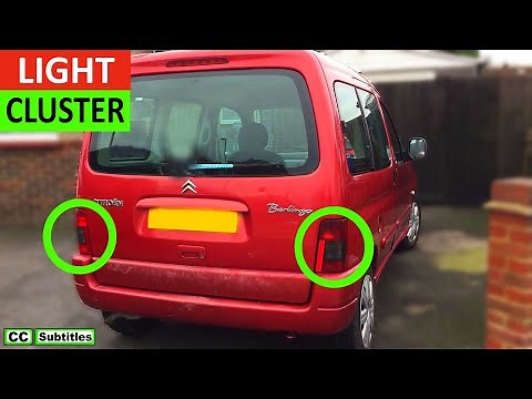 Citroen Berlingo How to remove Rear Light Cluster