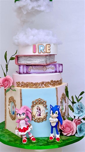 From IRE’s magical 5th birthday. Cake’s made with love.💕 . . . . . Planner: @idoeventsng_ #cakesmadewithlove #lizziescakesncrafts #soniccake #disneyprincess #disneylandcakes | Lizzie's Cakes n' Crafts