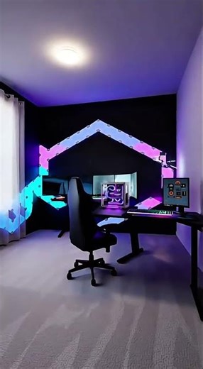 This GLOWING CLOUD CEILING Gaming Room is Insane! ✨