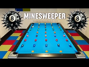 Minesweeper pool dril - The ultimate precision challenge! 💥🎱#poolplayer #billiards