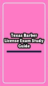 Texas Barber License Exam Study Guide