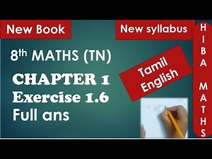 8th maths chapter 1 exercise 1.6 full answers tn samacheer