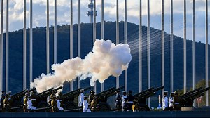 Gun salutes mark death of UK's Prince Philip