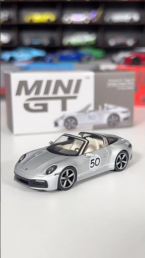 Mini GT Porsche 911 Targa 4S 🚗 Heritage Edition | GT Silver Metallic