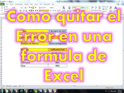 Como quitar o eliminar el error en una formula de excel