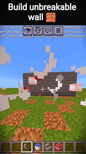 build unbreakable wall 🧱 in minecraft 😎