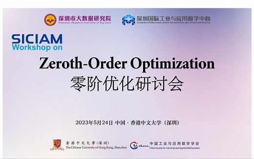Workshop on: Zero-Order Optimization(1)