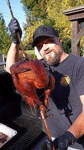 284K views · 2.6K reactions | First time making a turkey on the rotisserie and it won’t be the last. I seasoned it with my AP and Maple Bourbon rubs and spun it on the @webergrills Searwood at 350 degrees until ready.This thing was juicy, tender, smokey and so flavorful! How are you making your turkey this year? #grillinwithdad #turkey #rotisserie #tasty #eeeeats #nomnom #foodie #thanksgiving #grilled #bbq | Grilling with dad | Facebook
