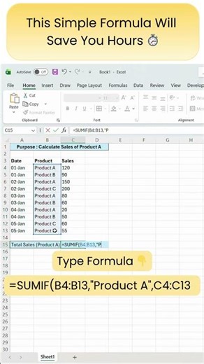 The SUMIF Formula Every Excel User Should Master ⚡