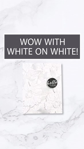 This simple white-on-white card is stunning and perfect for any occasion. Add a personal touch with a handwritten message inside. You'll love how easy it is to make this card! Watch the full video on YouTube - https://youtu.be/7aLdOYb0c4s #altenew #papercraftingsupplies | Altenew