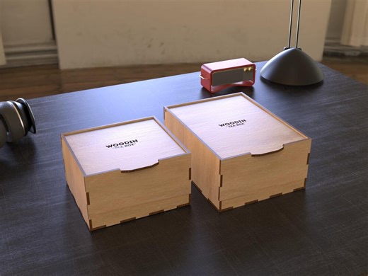 Wooden Tea Box Laser Cut File | Tea Bag Organizer SVG | Kitchen Storage Chest | 2 Sizes Included (4 & 6 Slots) | 3mm 4mm 6mm | LBRN2 - Etsy Canada