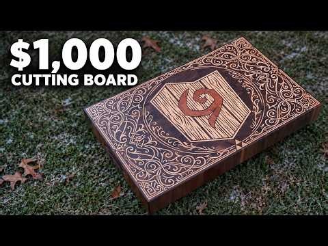 Making a $1,000 Cutting Board | CNC Wood Inlay | BroinwooD